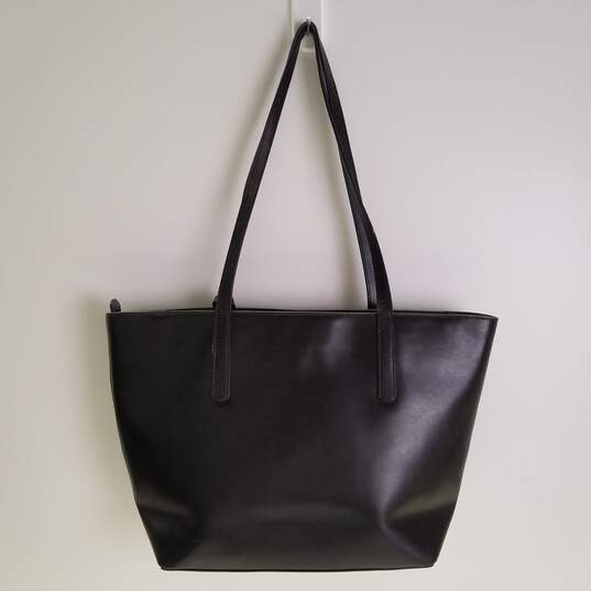 Kate Spade Emilia Large Tassel Black Leather Tote Bag Handbag image number 2