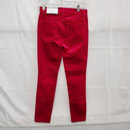 NWT LOFT WM's Red Velvety Skinny Pants Size 24/ 24 alternative image