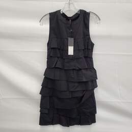 NWT BCBGMaxAzria Women's Black Tiered Ruffle Dress sz XS