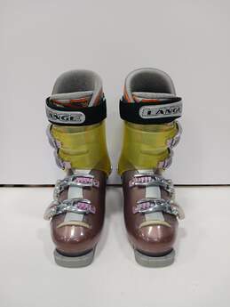 Lange Women's Green/Purple Ski Boots Size 6.5 283mm