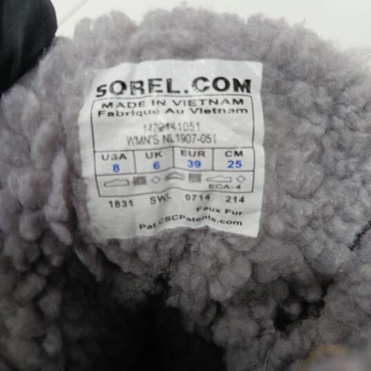 WOMENS GRAY SOREL SNOW BOOTS SIZE 8 image number 6