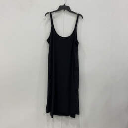 Womens Black Sleeveless Wide Strap Scoop Neck Pullover Tank Dress Size XL alternative image