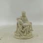 Vintage A. Santini Pieta 5.5 Inch Sculpture Grey Marble Stone Base Italy image number 4