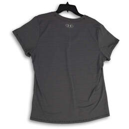 Womens Gray Geometric Short Sleeve Pullover Activewear T-Shirt Size XL alternative image