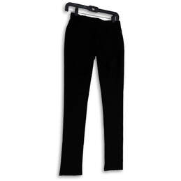 Womens Black Flat Front Slash Pocket Skinny Leg Dress Pants Size Small alternative image