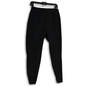 Womens Black Pleated Front Elastic Waist Ankle Zip Jogger Pants Size 6 image number 1