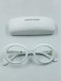 Calvin Klein White Oval Eyeglasses image number 1