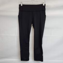 Lululemon Pace Rival Crop Capri Pants 6 Solid Black Ventilated Side Pockets