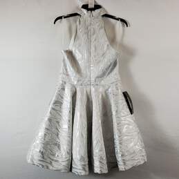 Bebe Women White Metallic Dress Sz 10 NWT alternative image