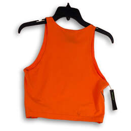 NWT Womens Orange Scoop Neck Tight Fit Pullover Tank Top Size Medium alternative image