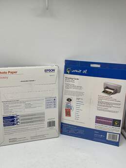 Lot Of 2 Epson Glossy & Pack Of Invent It Greeting Card Printer Photo Paper alternative image