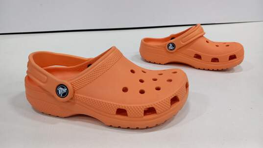 Crocs Girls Orange Clogs Size 2 image number 1