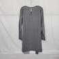 Pleione Gray Striped Front Tie Hankercheif Dress WM Size M image number 1