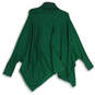 NWT Womens Green Knitted Long Sleeve Turtleneck Poncho Sweater Size XL image number 2