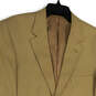 Mens Tan Notch Lapel Pockets Single Breasted Two Button Blazer Size 42R image number 3