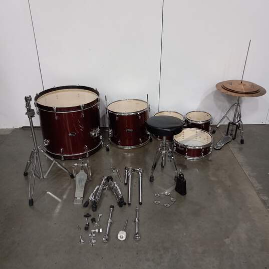 5pc PDP Centerstage Drum Kit W/Hardware and Cymbals In Ruby Red image number 4