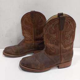 Double-H Boots Men's Brown Western Leather Brown Boots Size 13 alternative image