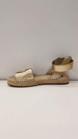 Juicy Couture Jannaa Gold Leather Espadrille Sandals Shoes Size 9 alternative image