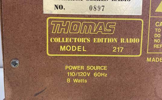 Thomas Collector's Edition Radio Model 217 image number 6