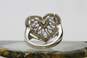 10K White Gold 0.11 CTTW Diamond & Tanzanite Heart Ring 3.8g image number 2