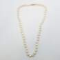 CP 14K Gold 7mm Round Knotted FW Peal 18in Necklace 36.1g image number 4