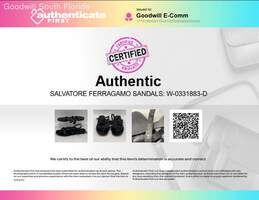 Authentic Salvatore Ferragamo Womens Black Low Gladiator Sandals Size 6.5 alternative image