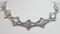 Vintage Icy Rhinestone Silver Tone Necklace, Bracelet & Clip On Earrings 67.8g image number 2