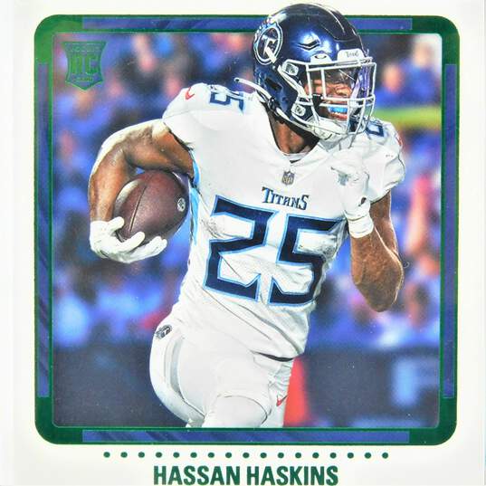 2022 Hassan Haskins Panini Contenders Rookie Ticket Swatches Tennessee Titans image number 2
