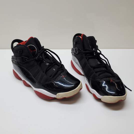 Nike Air Jordan 6 Rings Bred Black Varsity Red White Size 9.5 image number 1