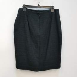 NWT Womens Black Cotton Blend Back Zip Straight & Pencil Skirt Size 12