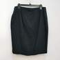 NWT Womens Black Cotton Blend Back Zip Straight & Pencil Skirt Size 12 image number 1