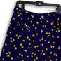 NWT Womens Blue Yellow Floral Elastic Waist Wide Leg Cropped Pant Size 6 image number 1