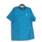 Mens Blue Heather Crew Neck Short Sleeve Pullover Activewear T-Shirt Sz 2XL image number 1