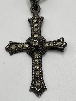 925 Sterling Silver Womens Holy Cross Pendant Necklace 10.5 g NORZ6W45K-C alternative image