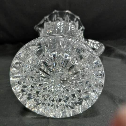 Heavy Diamond Cut Crystal Pitcher / Small Oil Lamp & Stopper Bundle image number 4