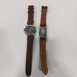 2pc Set of Men's Eddie Bauer Leather Band Wrist Watches alternative image