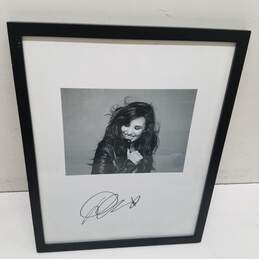 Framed & Signed Black & White Photo of Demi Lovato