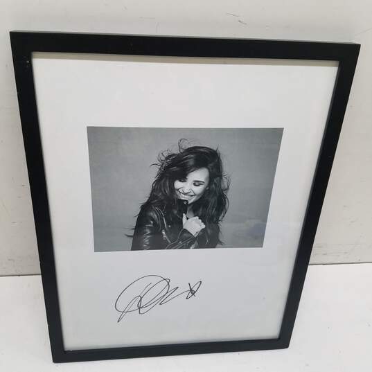 Framed & Signed Black & White Photo of Demi Lovato image number 1