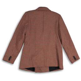 NWT Gap Womens Multicolor Houndstooth Notch Lapel Double Breasted Blazer Size 14 alternative image
