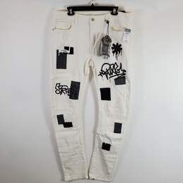 Rutherford Rue 21 Men Denim White Jeans 34 NWT alternative image