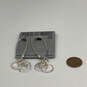 Designer Robert Lee Morris Silver-Tone Multiple Round Rings Dangle Earrings image number 2