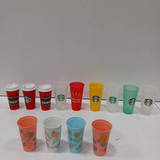 Starbucks Plastic Tumblers Assorted 16pc Lot image number 1