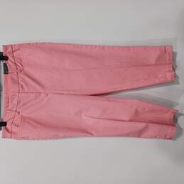 Women's Talbots Pink Stretch Perfect Crop Cotton Twill Pants 10