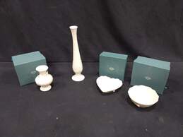 Bundle of 4 Assorted Lenox Ivory Porcelain Vases & Decorative Bowls IOB