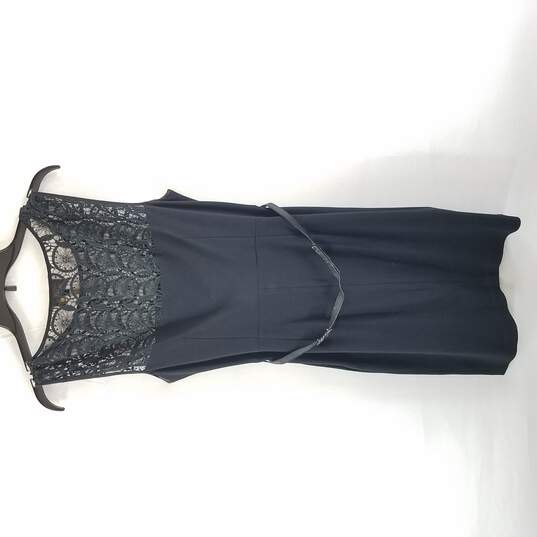 Laundry By Shelli Segal Women Black Sleeveless Midi Dress Size 10 image number 2