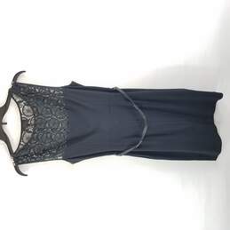 Laundry By Shelli Segal Women Black Sleeveless Midi Dress Size 10 alternative image