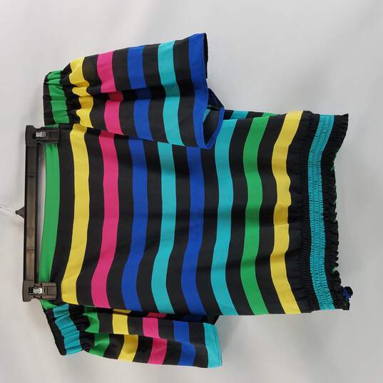 New York & Company Striped Blouse Multicolor M image number 2