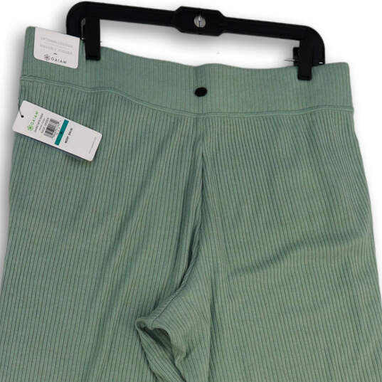 NWT Womens Green Flat Front Elastic Waist Pockets Jogger Pants Size XL image number 3