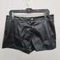 Black Faux Leather Shorts image number 1