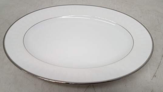Waterford Lismore Platinum Bone China 15.5in Large Oval Serving Platter Dish image number 2